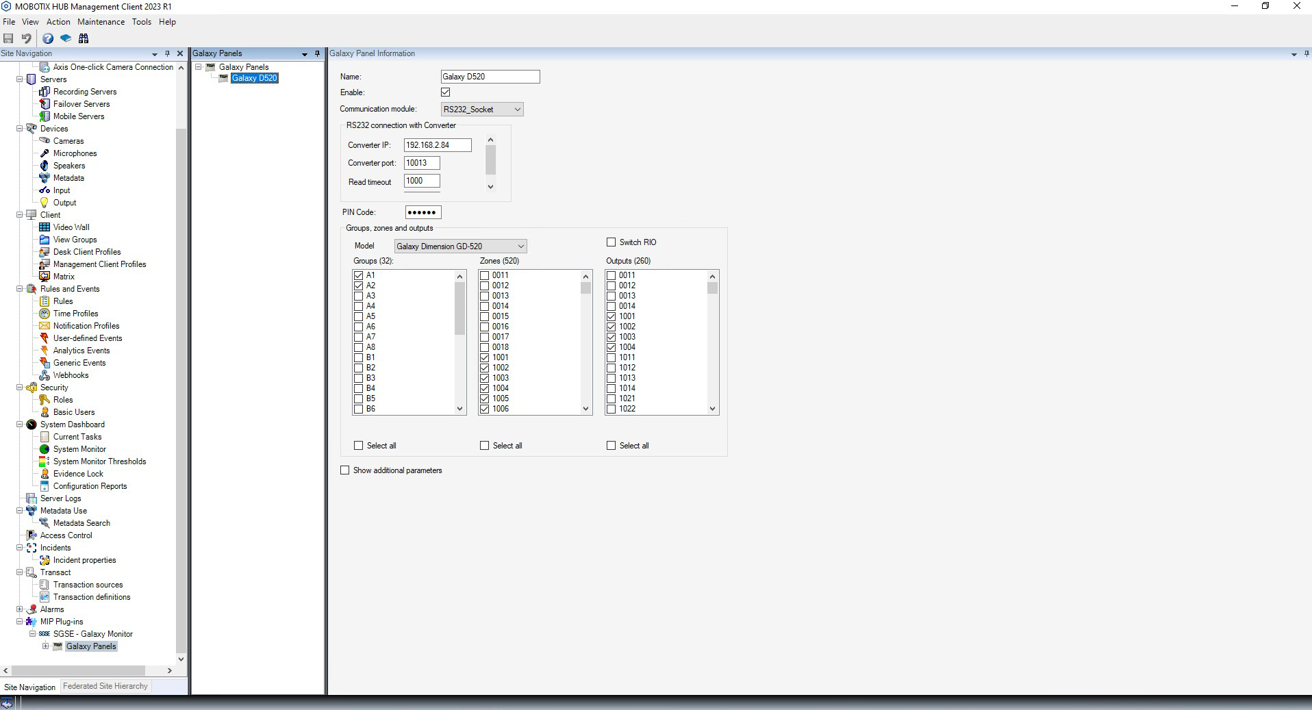 Galaxy® Dimension intrusion panels integration into Mobotix Hub – SGSE ...